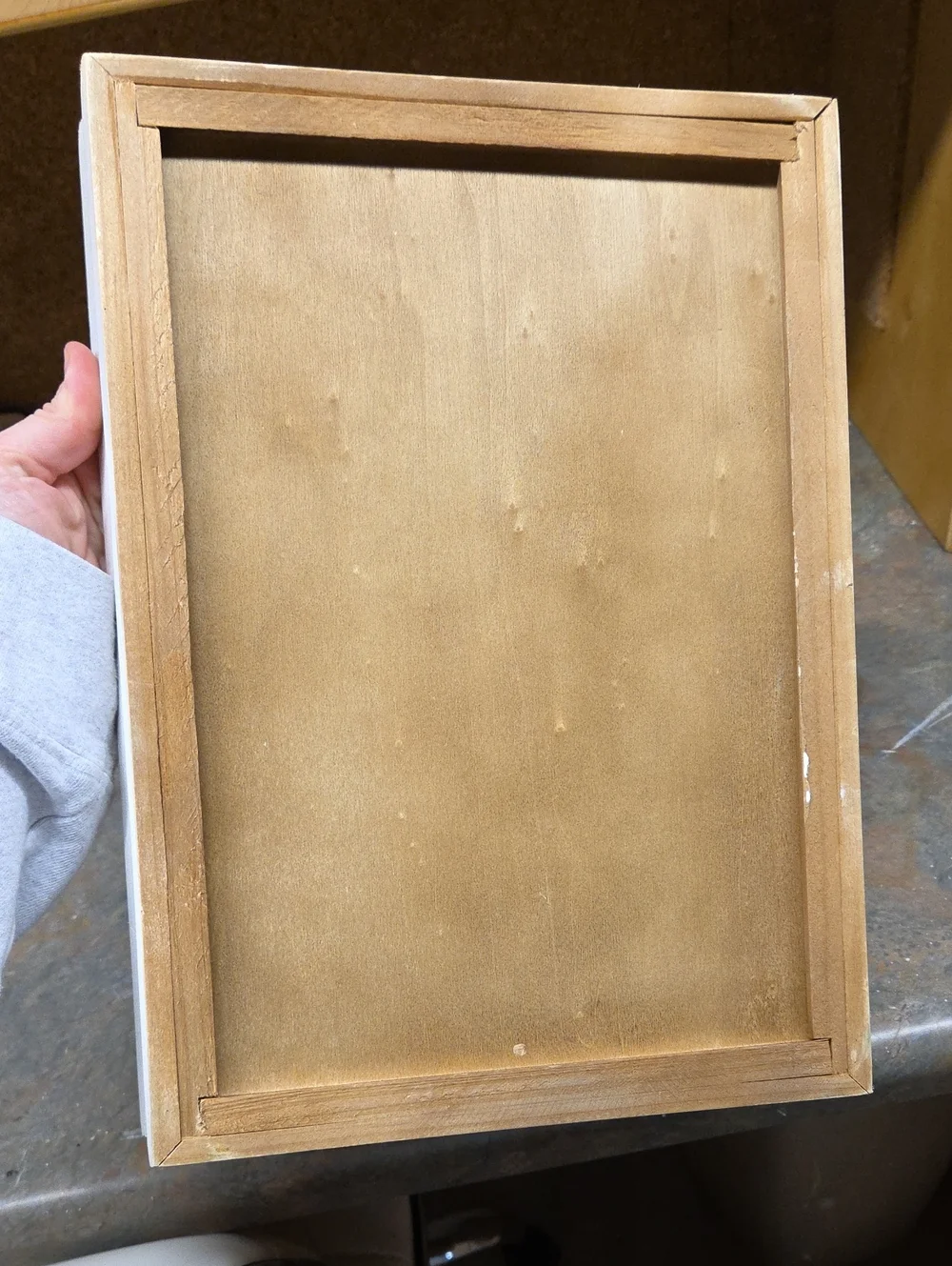 Wooden DecorativeTray with Metal Handles